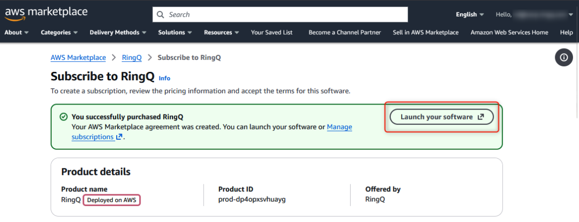 Deploy RingQ Cloud PBX on AWS marketlplace